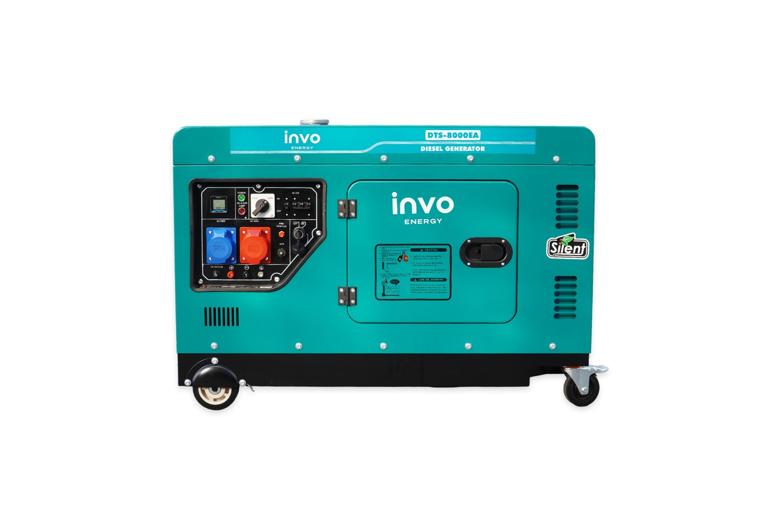 Дизельний генератор INVO DTS-8000EA у кожусі, 7,5/8кВт, 230/380В